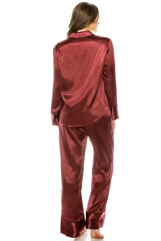 2 Pc Satin Pj Set