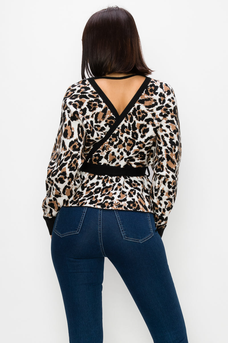 Surplice Wrap Self-tie Top