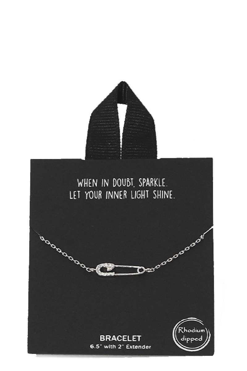 Old Rhodium Dipped Clothing Pin Pendant Necklace