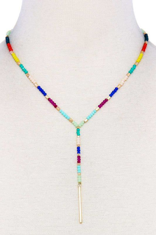 Multi Beaded Fashion Necklace