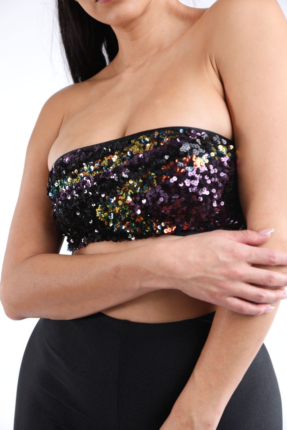 Sequin Tube Tank Top