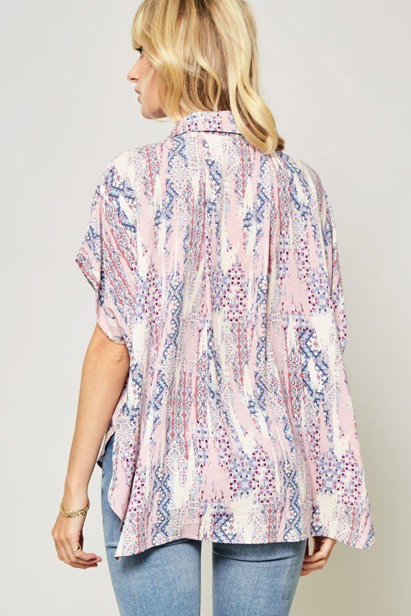 Ornately Patterned Woven Top