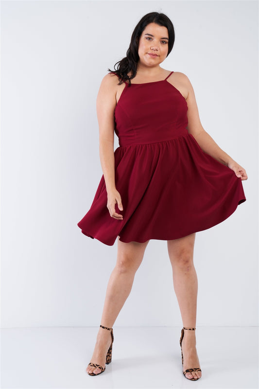 Plus Size Fit N Flare Mini Dress