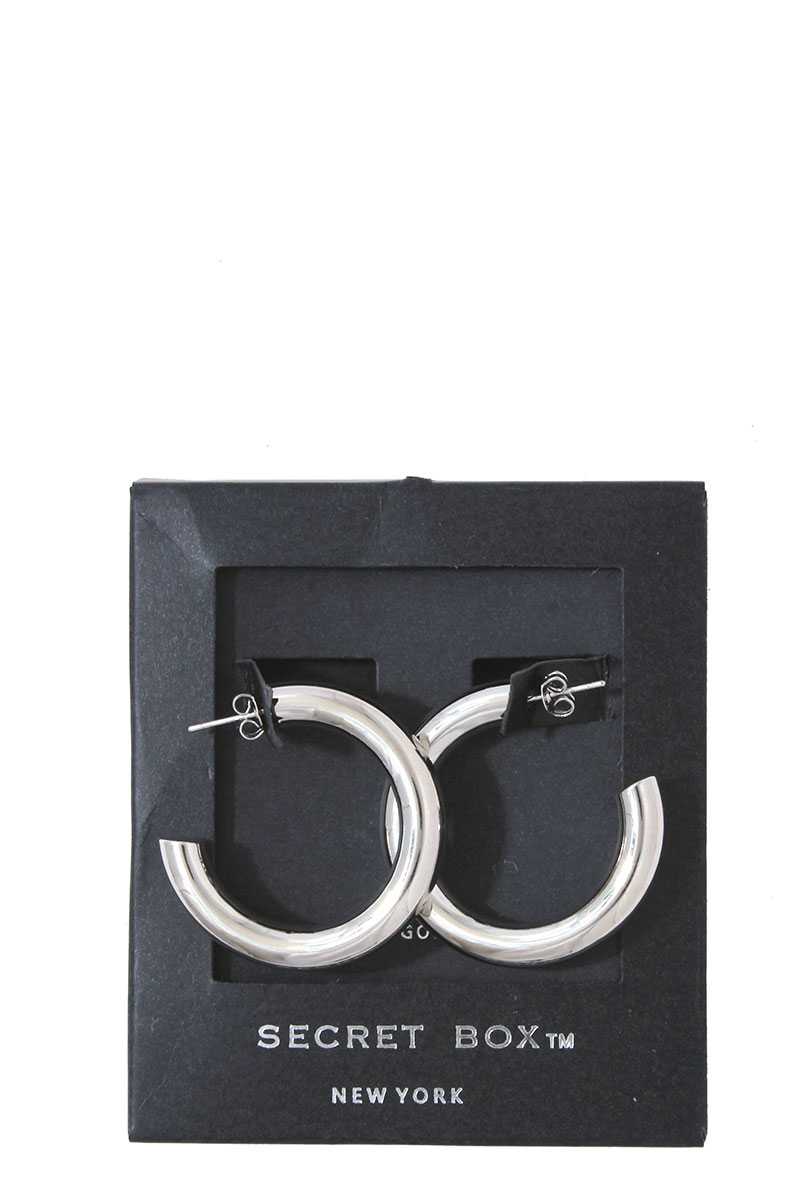 Tube Open Hoop Earring