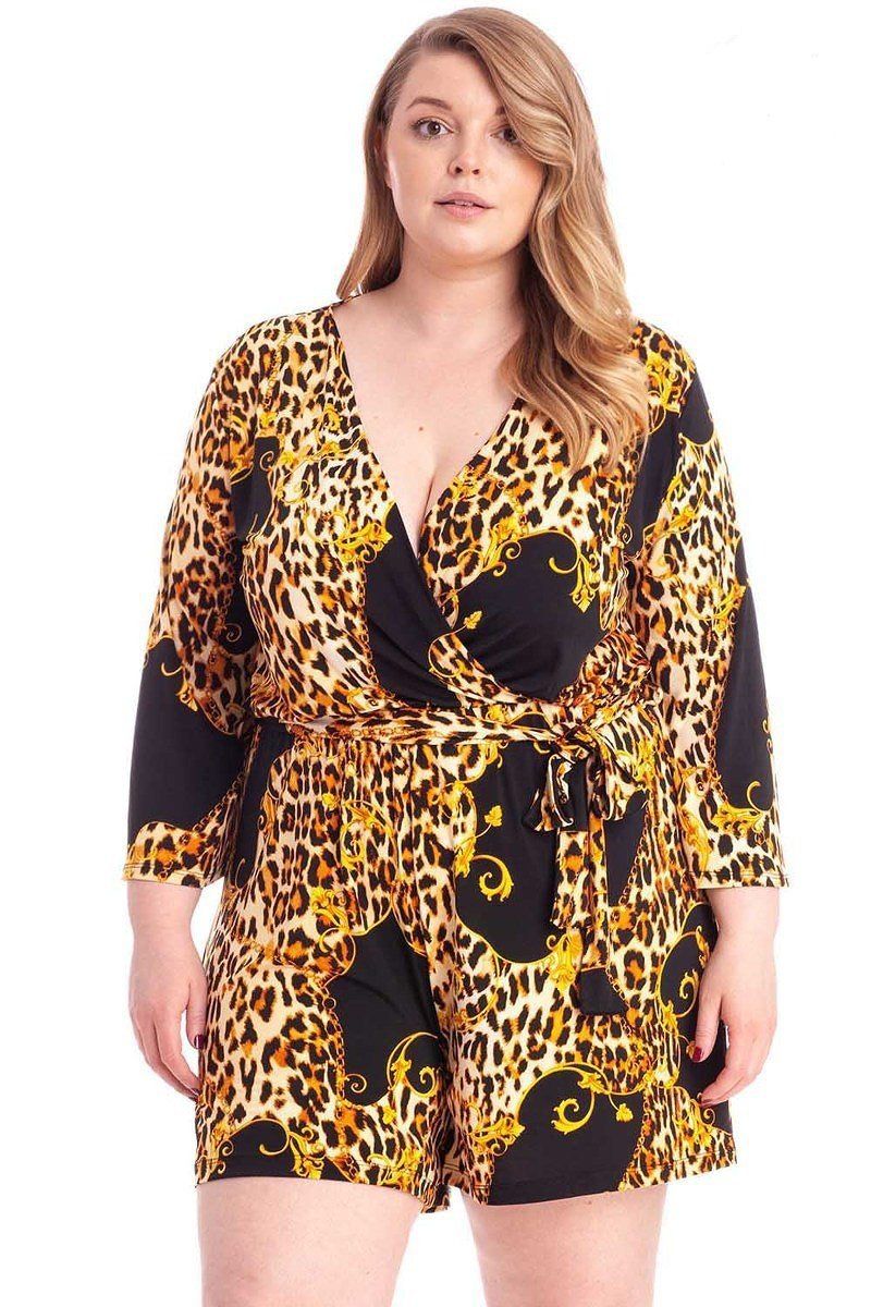 Leopard Print  Loose Fit Romper