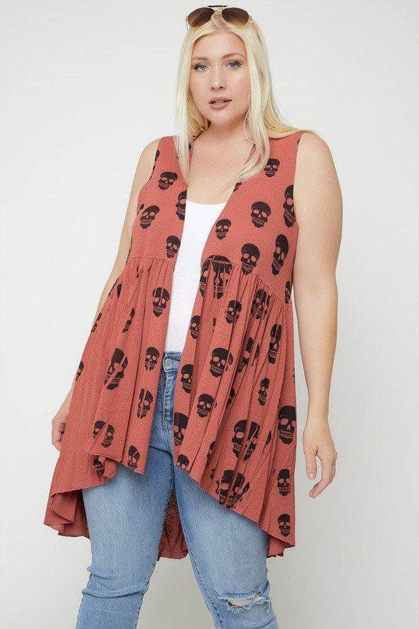 Sleeveless Cardigan Featuring A Long Flattering Silhouette