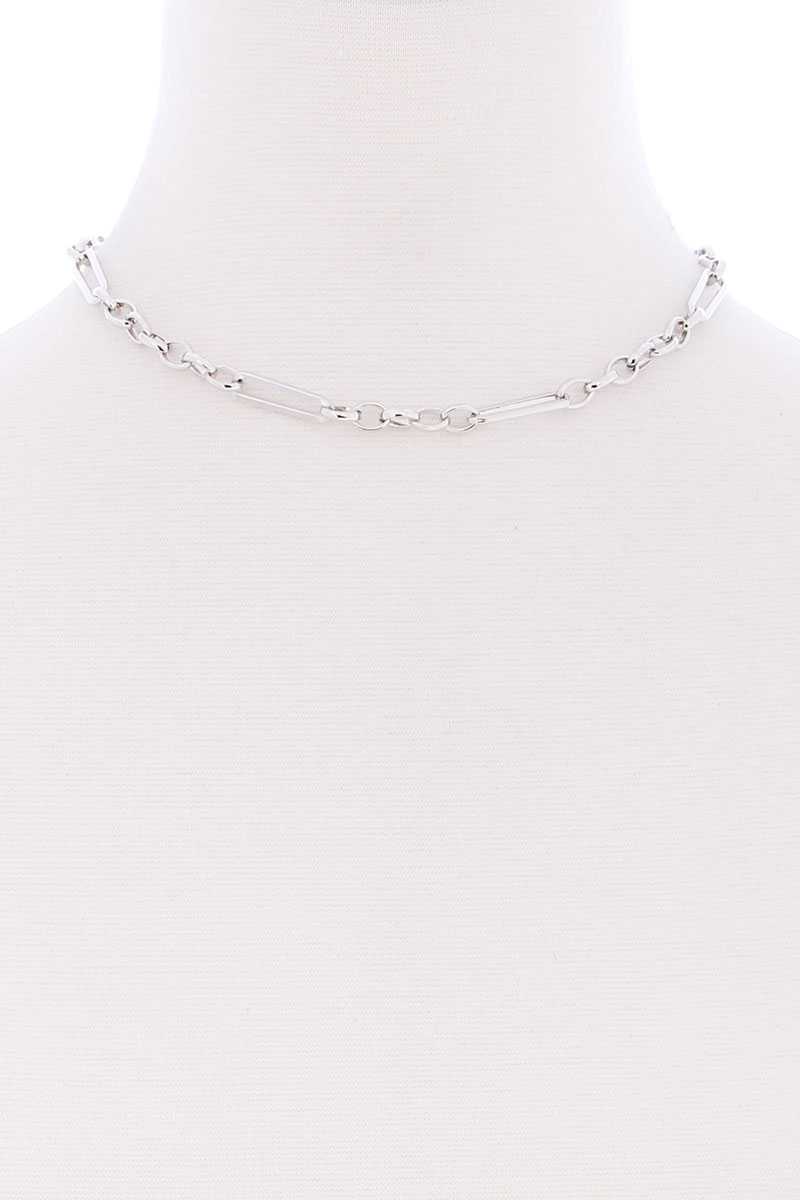 Metal Single Chain Short Necklace