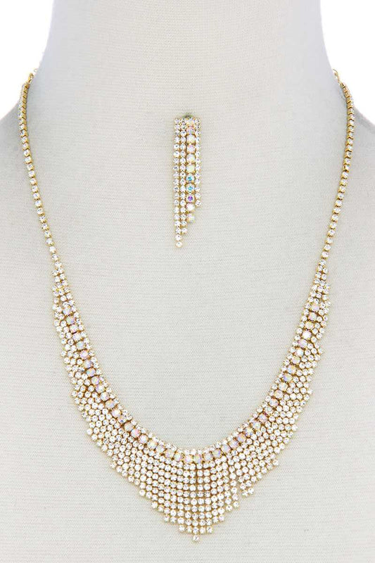 Dangle Rhinestone Necklace