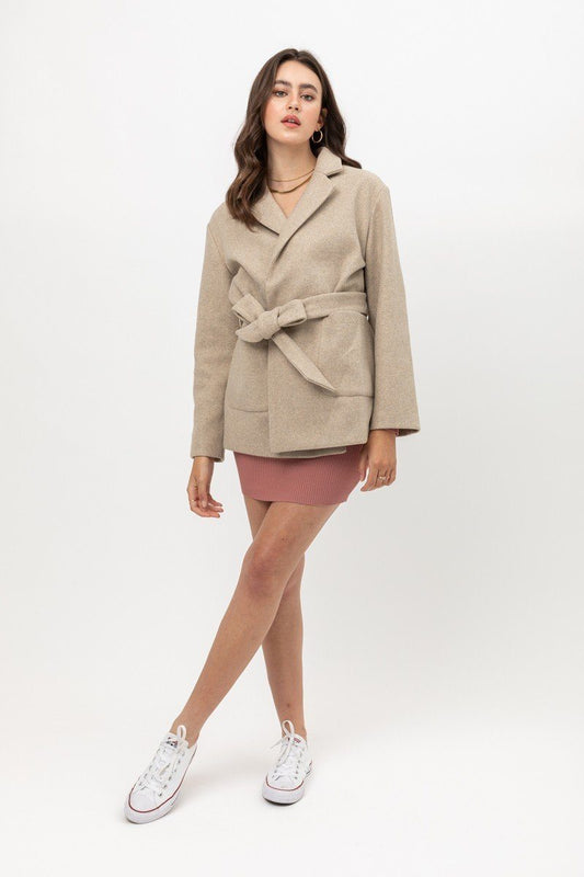 Fleece Belted Coat