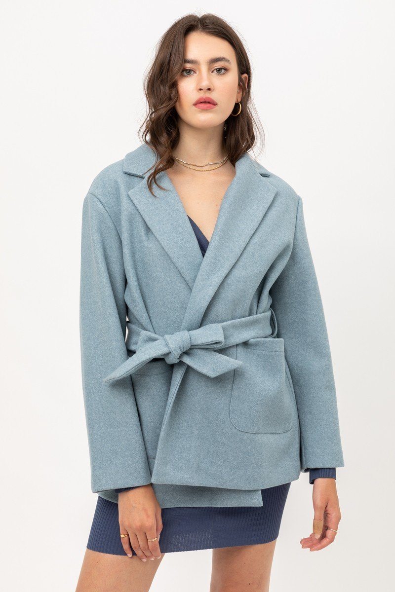 Fleece Belted Coat