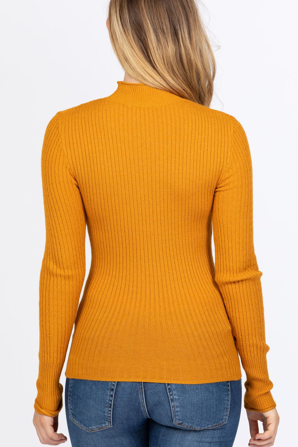 Mock Neck Viscose Sweater