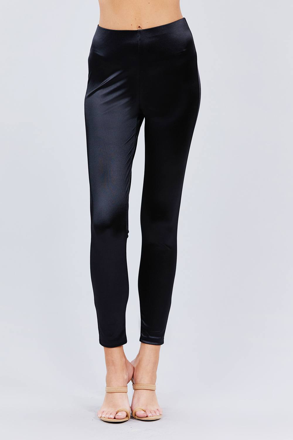 Waist Band Matt Satin Leggings