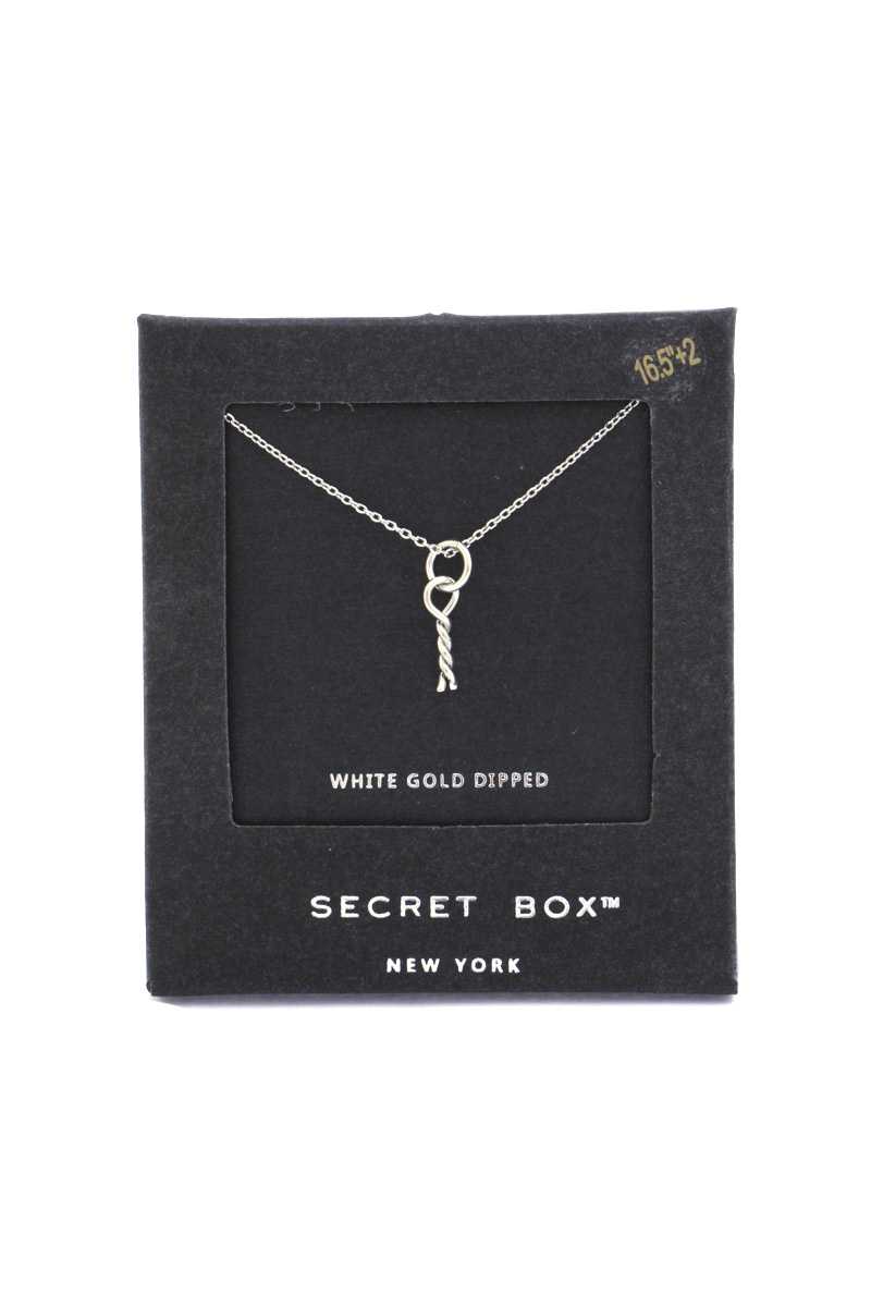 Secret Box Twisted Knot Charm Necklace