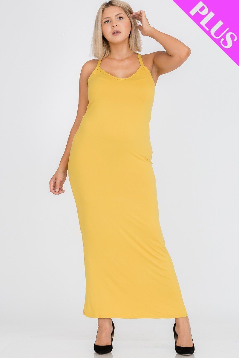 Plus Size Racer Back Maxi Dress