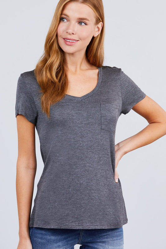 V-neck Rayon Jersey Top