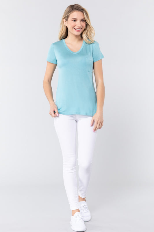 V-neck Rayon Jersey Top