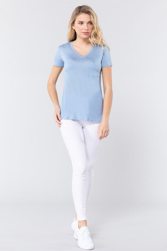 V-neck Rayon Jersey Top