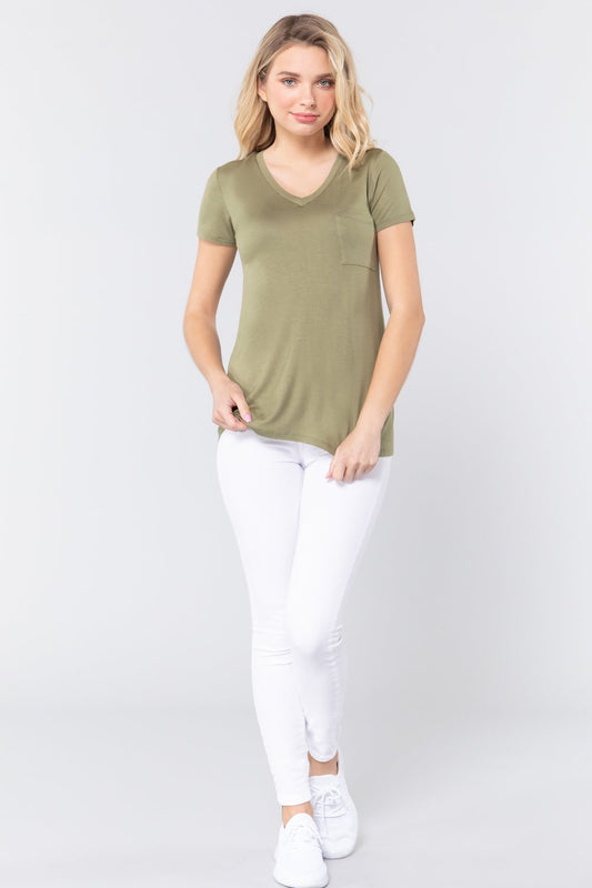 V-neck Rayon Jersey Top