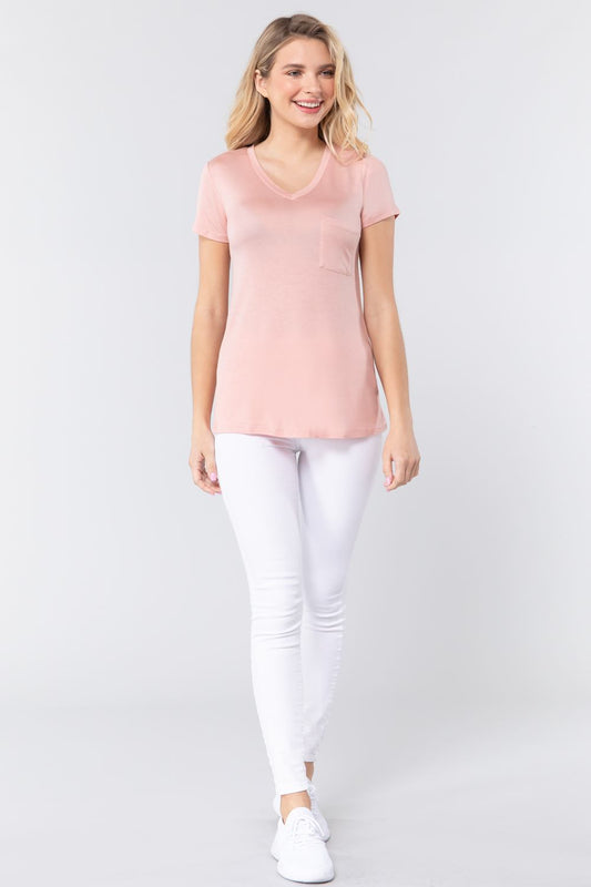 V-neck Rayon Jersey Top