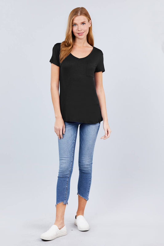 V-neck Rayon Jersey Top