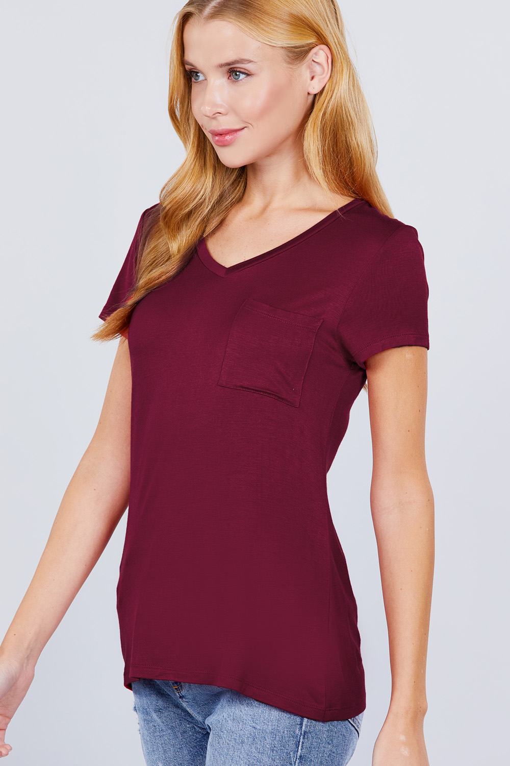 V-neck Rayon Jersey Top