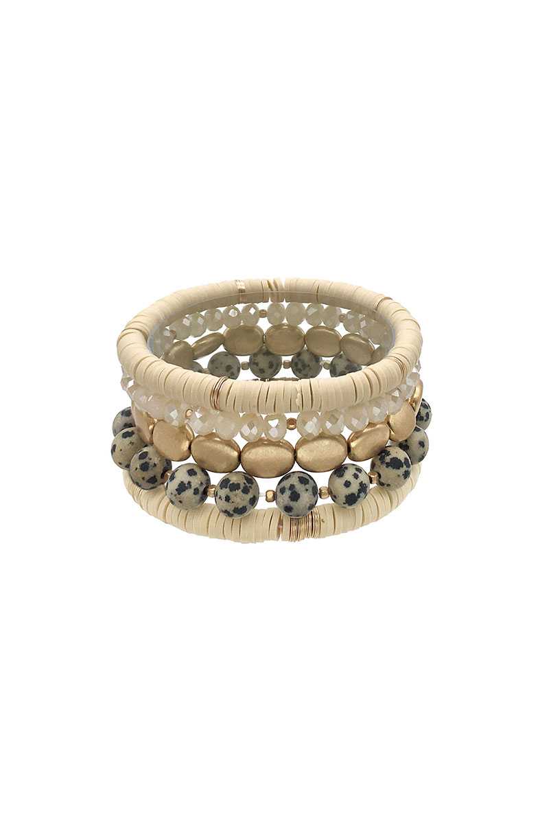 Multi Style Natural Stone Stretch Bracelet