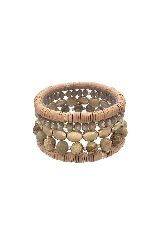 Multi Style Natural Stone Stretch Bracelet