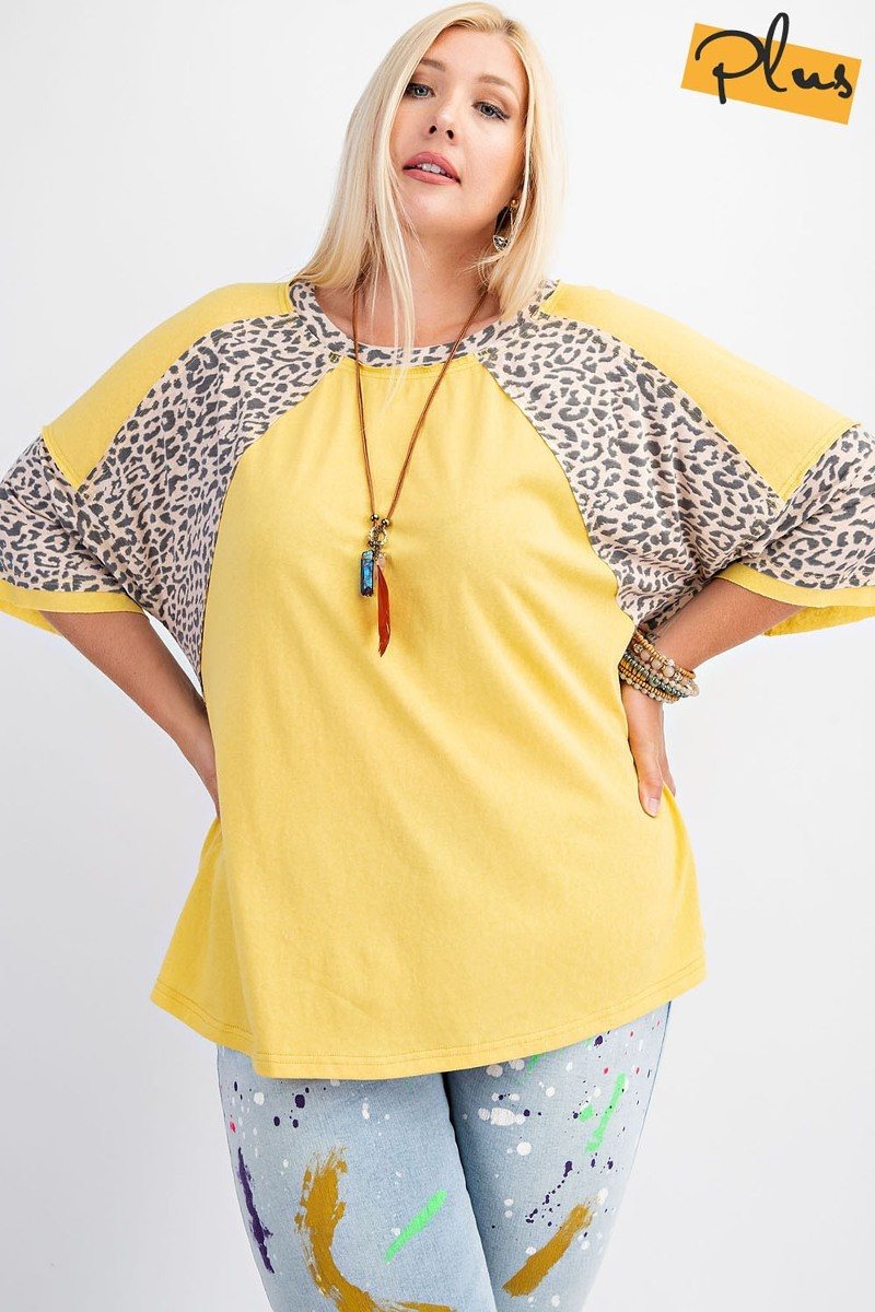 Soft Poly Cotton Animal Print Mix Loose Fit Top