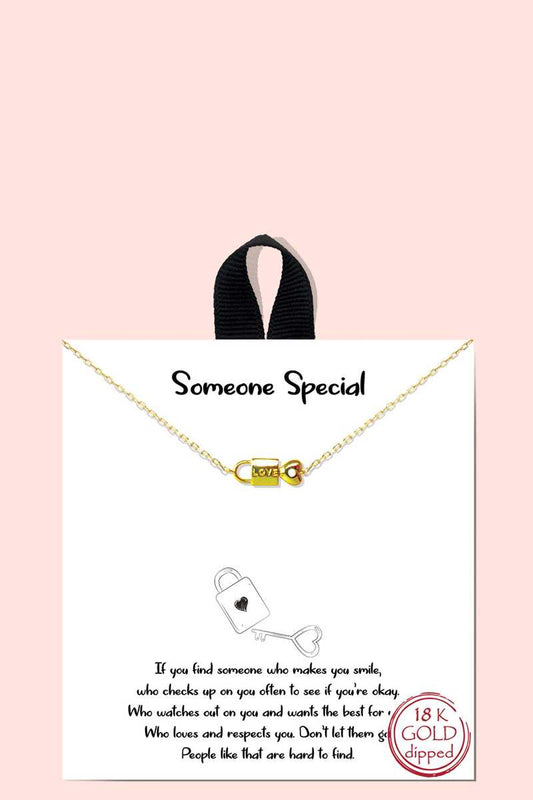 18k Gold Rhodium Dipped Someone Special Pendant Necklace