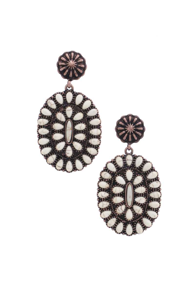 Western Style Concho Earring