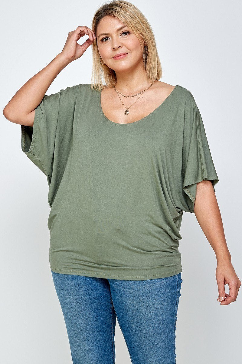 Solid Knit Top, With A Flowy Silhouette