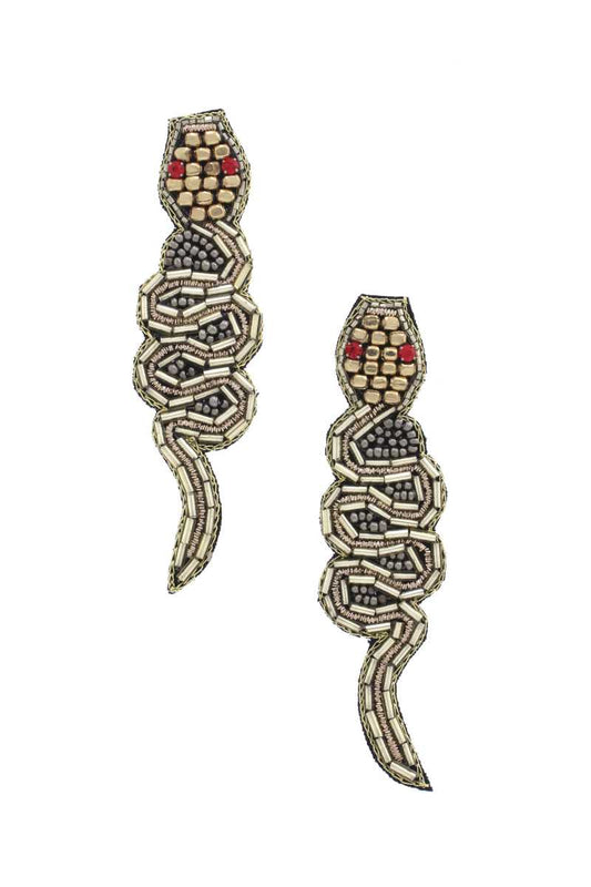 Snake Seed Bead Earring