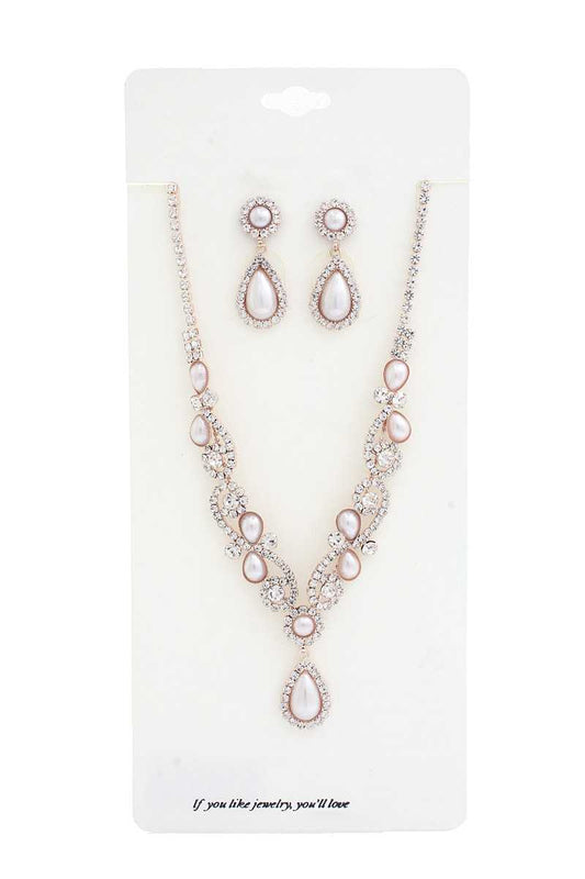 Pearl Rhinestone Necklace