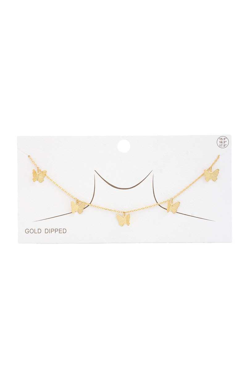 Butterfly Charm Gold Dipped Necklace