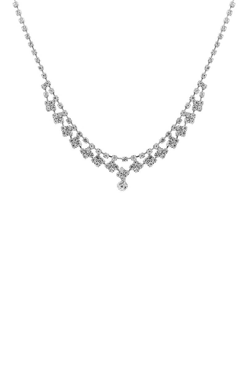 Stylish Rhinestone Design Crystal Necklace