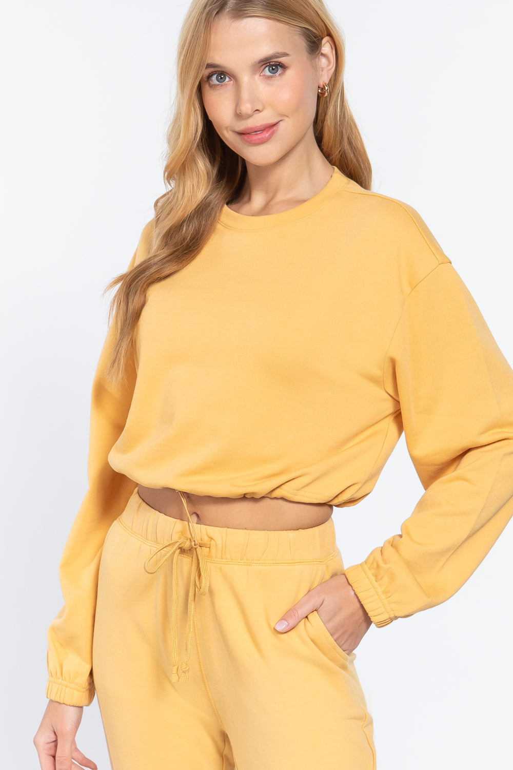 Adjustable Waist French Terry Top