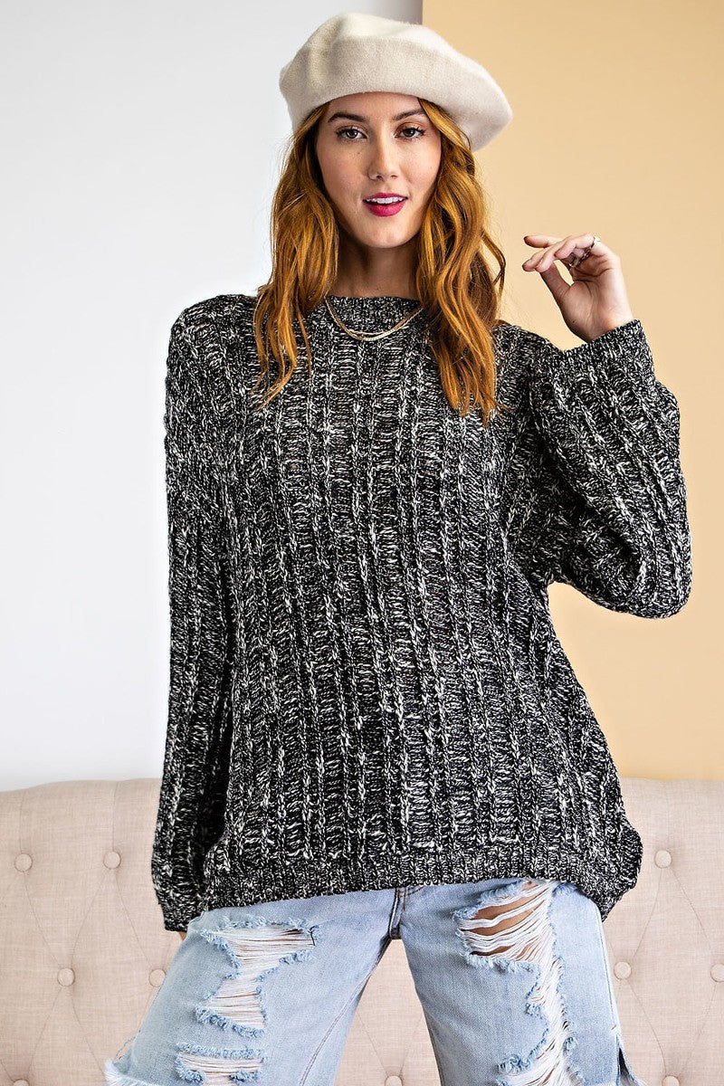 Textured Knitted Sweater