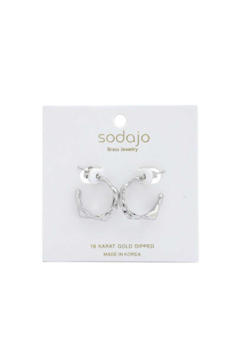 Sodajo Organic Shape 18k Gold Dipped Earring