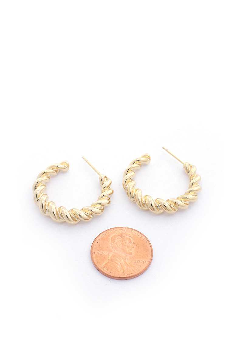 Croissant Open Circle Earring