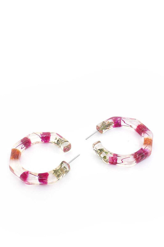 Resin Flower Earring