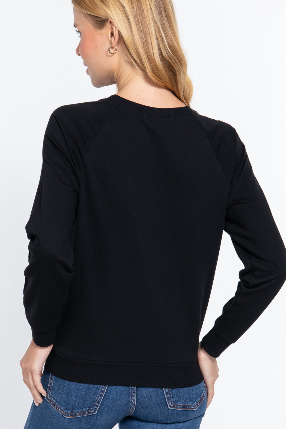 Sequins French Terry Pullover Top
