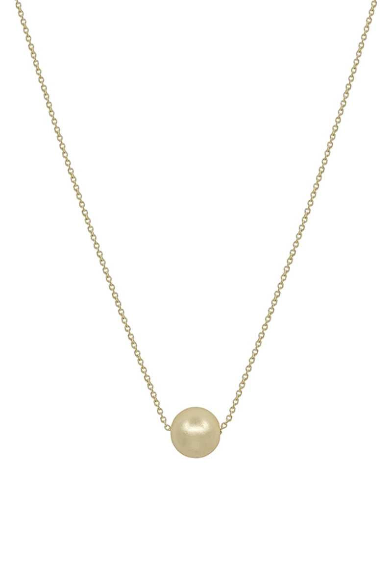Metal Chain Pearl Pendant Necklace
