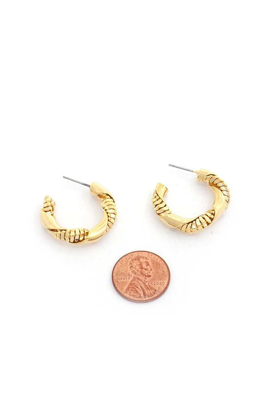 Sodajo Twist Hoop Earring