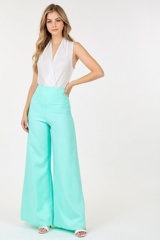 High Waist Wide Leg Flare Pants