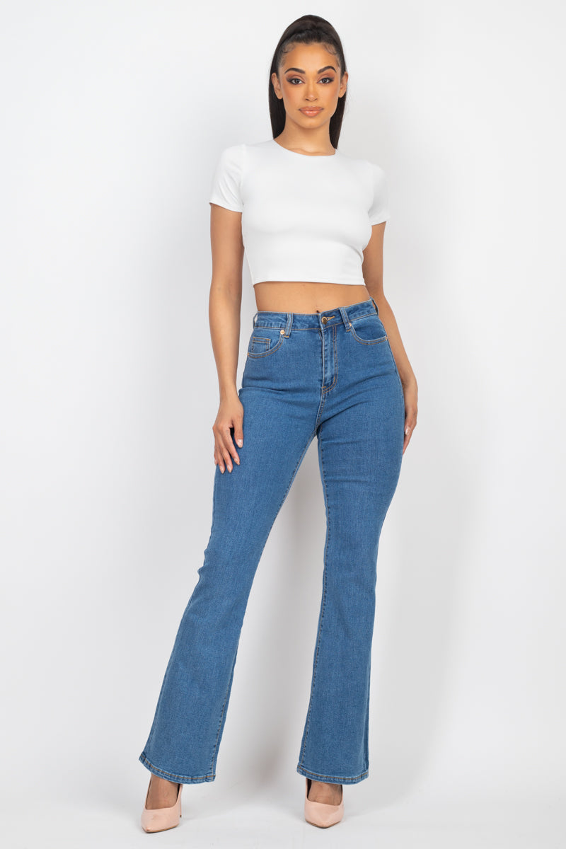 Basic Crossed-back Crop Top