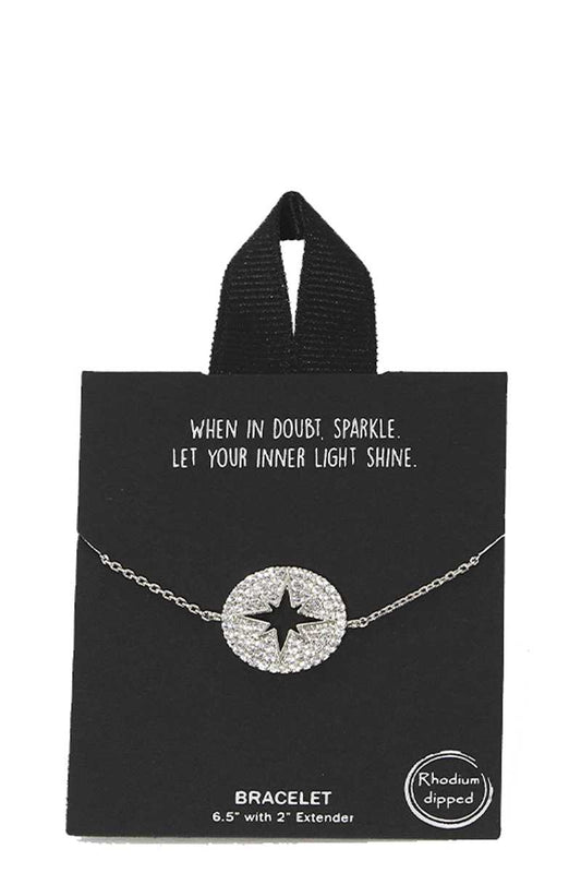 Gold Rhodium Dipped Star Pendant Necklace