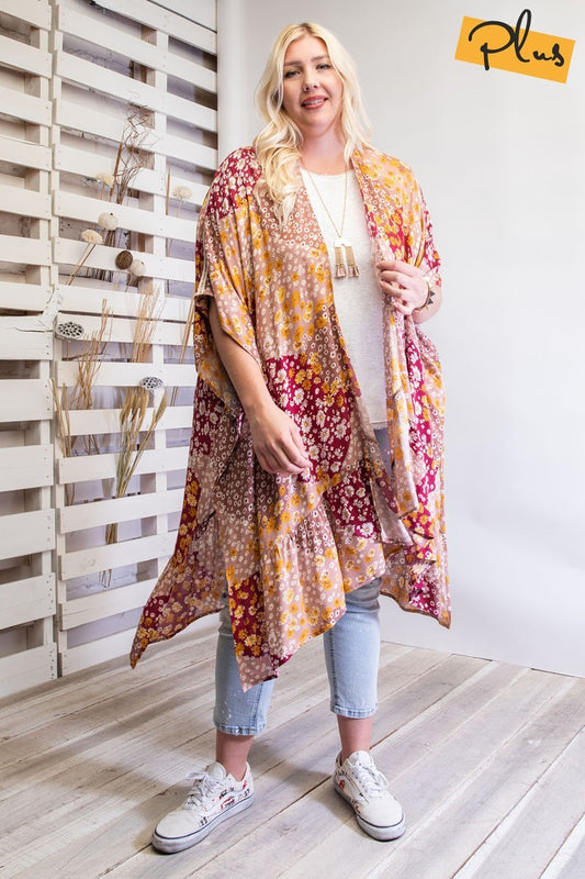 Kimono Featured In A Floral Print