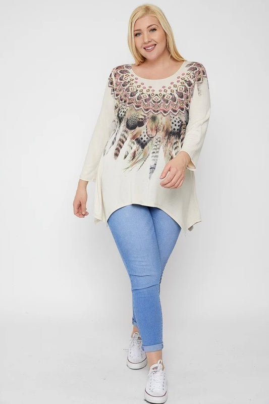 Sublimation Print Tunic Top