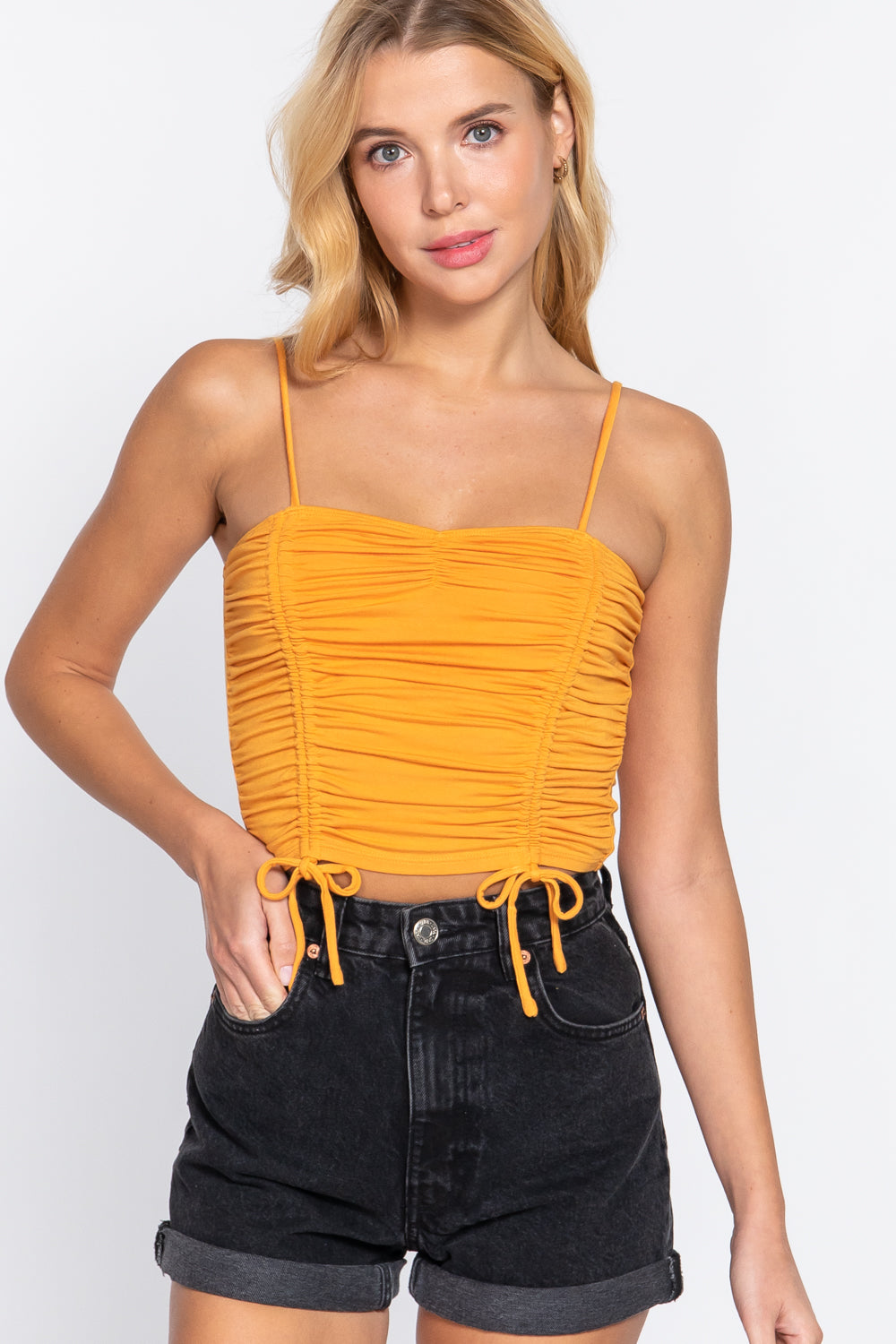 Ruched Side Shirring Cami Top