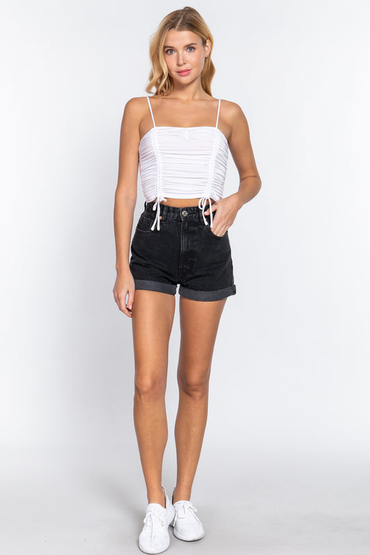 Ruched Side Shirring Cami Top